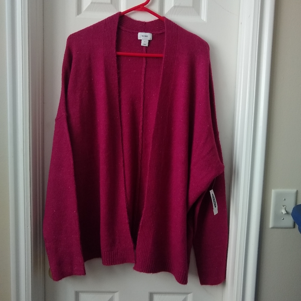 Old Navy fuschia cocoon cardigan in size L